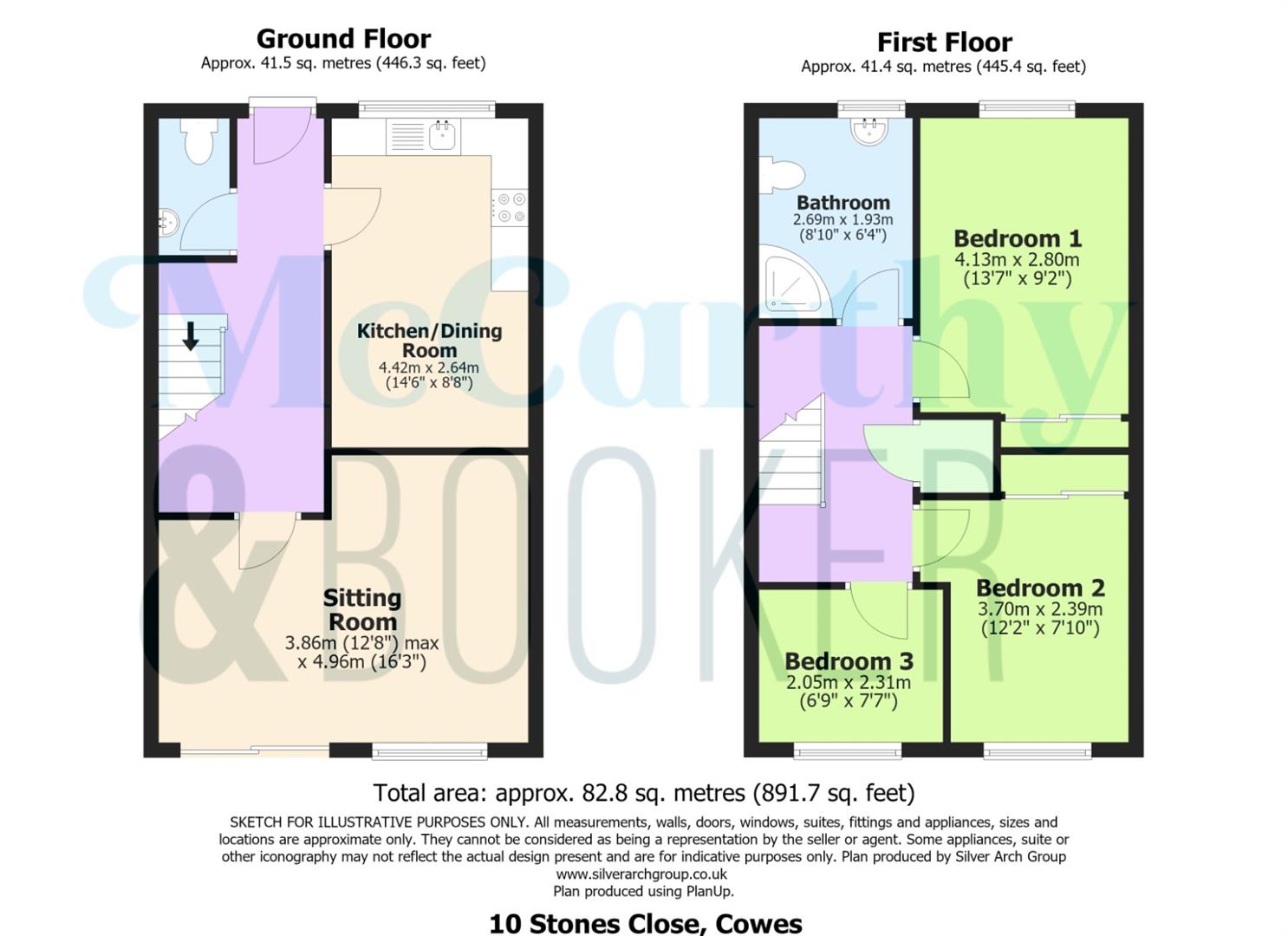 MID TERRACED VERY WELL PRESENTED HOME - Stones Close, Cowes floorplan